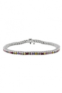 Effy Jewlery 14K White Gold Multi Gemstone Bracelet, 6.80 TCW