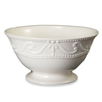 Feminine and sophisticated. Off-white porcelain body with white embossing. Dishwasher and microwave safe. Feminine and sophisticated. Off-white porcelain body with white embossing. Dishwasher and microwave safe.