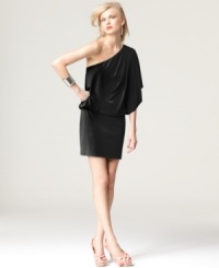 Be goddess-chic in this draped one-shoulder Jessica Simpson dress and let the compliments roll in! Be goddess-chic in this draped one-shoulder Jessica Simpson dress and let the compliments roll in!