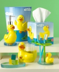 Give your little rubber ducky some pals with the Paradigm Duck Accessories collection. This cheery orange-billed duck tissue boutique will quack up the kids or add a bit of fun to the guest bathroom. Give your little rubber ducky some pals with the Paradigm Duck Accessories collection. This cheery orange-billed duck tissue boutique will quack up the kids or add a bit of fun to the guest bathroom.