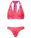 The heat is on. And she'll be ready for it in this vibrant print bikini from Rocawear. (Clearance)