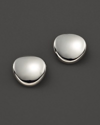 Gleaming 15K. white gold disks are an elegant, timeless accent. Gleaming 15K. white gold disks are an elegant, timeless accent.