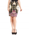 Vince Camuto's pencil skirt easily adds a luxe element to your outfit with it's posh print.