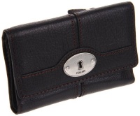 Fossil Maddox Flap Leather Clutch Wallet - Black Fossil Maddox Flap Leather Clutch Wallet - Black