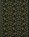 Couristan Everest 2863/6214 Royal Scroll Area Rug - Ebony