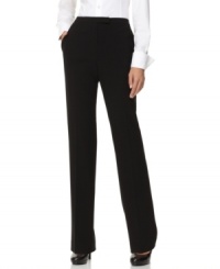 The essential work dress pant is crafted in a sleek silhouette with classic tailoring, by Jones New York. The essential work dress pant is crafted in a sleek silhouette with classic tailoring, by Jones New York.