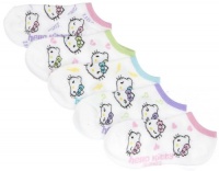 Hello Kitty Girls 6-8 White No Show Socks Colors And Styles May Vary (White) Hello Kitty Girls 6-8 White No Show Socks Colors And Styles May Vary (White)
