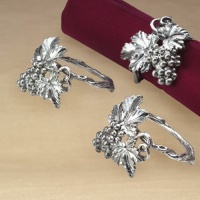 Arthur Court Grape Napkin Rings, Set of 4 Arthur Court Grape Napkin Rings, Set of 4