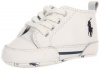 Ralph Lauren Layette Classic Pony Fashion Sneaker (Infant/Toddler),White Leather,3 M US Infant