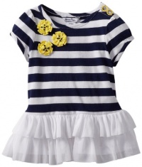 Hartstrings Baby-Girls Infant Jersey Short Sleeve Tunic, White Stripe, 18 Months Hartstrings Baby-Girls Infant Jersey Short Sleeve Tunic, White Stripe, 18 Months