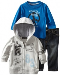 Kenneth Cole Baby-boys Infant Hoody Tee and Jean Set Kenneth Cole Baby-boys Infant Hoody Tee and Jean Set