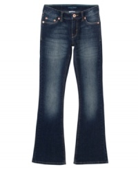 Because she has a flare for style, make sure to add these jeans to her wardrobe. They combine the modern skinny and classic flare silhouette into one great pair of denim. Because she has a flare for style, make sure to add these jeans to her wardrobe. They combine the modern skinny and classic flare silhouette into one great pair of denim.