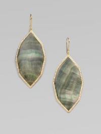 From the Polished Rock Candy® Collection. This beautiful piece has details that truly shine, a single almond shaped organic black shell surrounded by dazzling diamonds set in lustrous 18k gold. Organic black shellsDiamonds, 1 tcw18k goldDrop, about 2½Hook backImported From the Polished Rock Candy® Collection. This beautiful piece has details that truly shine, a single almond shaped organic black shell surrounded by dazzling diamonds set in lustrous 18k gold. Organic black shellsDiamonds, 1 tcw18k goldDrop, about 2½Hook backImported