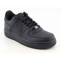 Nike Air Force 1 Scuff (GS) Big Kids Black/Black Boys Shoes 314192-010-6