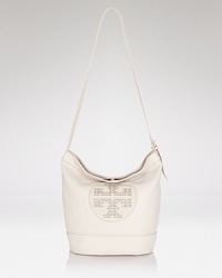 Tory Burch channels '70's chic with this slouchy shoulder bag, crafted in extra-supple leather with a perforated logo stamp. It's destined to top this season's bucket list. Tory Burch channels '70's chic with this slouchy shoulder bag, crafted in extra-supple leather with a perforated logo stamp. It's destined to top this season's bucket list.
