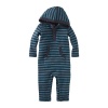 Tea Collection Baby-Boys Infant Hikers Stripe Romper, Blue, Small