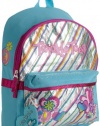 Skechers Twinke Toes Flower Stripe Basic Backpack, Silver, One Size