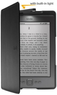 Amazon Kindle Lighted Leather Cover, Black (does not fit Kindle Paperwhite, Touch, or Keyboard)