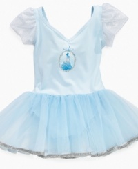 Let her dance. The fun mesh tutu on this leotard from Disney makes it a style she'll love to twirl in. Let her dance. The fun mesh tutu on this leotard from Disney makes it a style she'll love to twirl in.