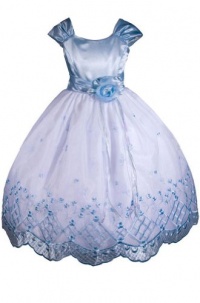 AMJ Dresses Inc Sky Blue Princess Flower Girl Wedding Dress Size 10 AMJ Dresses Inc Sky Blue Princess Flower Girl Wedding Dress Size 10