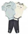 Guess Newborn Boys Rockin Baby 3Pc Pant Set (3/6M)