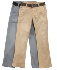 Double-up on preppy style with this chino and matching belt from Epic Threads. Double-up on preppy style with this chino and matching belt from Epic Threads.