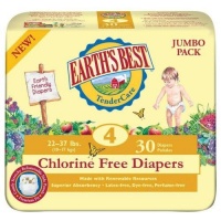 Earth's Best TenderCare Chlorine Free Diapers, Size 4, (22-37 Pounds), 120 Count Earth's Best TenderCare Chlorine Free Diapers, Size 4, (22-37 Pounds), 120 Count