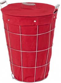 CreativeWare Simply Storage Hamper with Liner, Red CreativeWare Simply Storage Hamper with Liner, Red