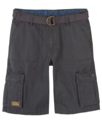 These ripstop shorts from Levi's will keep up with his active lifestyle while keeping him looking cool. These ripstop shorts from Levi's will keep up with his active lifestyle while keeping him looking cool.