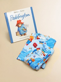 Bedtime has never been this fun with this charming Paddington set including a story book and printed pajama set.Cotton crewneck pajamas Machine wash Hardcover book Recommended for ages 2-6X Made in USAPlease note: Plush doll sold separately. Bedtime has never been this fun with this charming Paddington set including a story book and printed pajama set.Cotton crewneck pajamas Machine wash Hardcover book Recommended for ages 2-6X Made in USAPlease note: Plush doll sold separately.