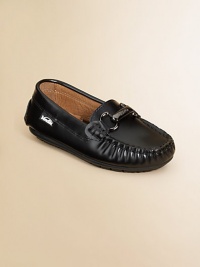 A mini version of this grown up penny loafer in a sleek design of plush leather with chain detail.Slip-onLeather upperLeather liningRubber solePadded insoleImported A mini version of this grown up penny loafer in a sleek design of plush leather with chain detail.Slip-onLeather upperLeather liningRubber solePadded insoleImported
