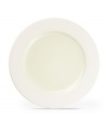 White on white. Noritake's ultra-versatile Colorwave white dinnerware offers dinner plates that are half glossy, half matte and entirely timeless in durable stoneware with a classic rimmed edge.