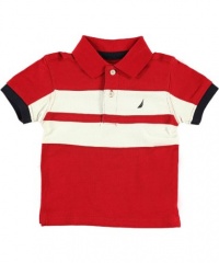 Nautica Sportswear Kids Baby-Boys Infant Short Sleeve Pieced Stripe Polo Shirt Nautica Sportswear Kids Baby-Boys Infant Short Sleeve Pieced Stripe Polo Shirt