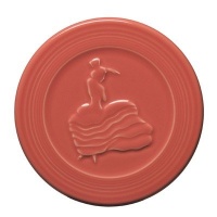Fiesta 6-Inch Trivet, Flamingo Fiesta 6-Inch Trivet, Flamingo