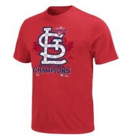 MLB Boys' St.Louis Cardinals League Champions Locker Room Tee (Athletic Red, Medium) MLB Boys' St.Louis Cardinals League Champions Locker Room Tee (Athletic Red, Medium)