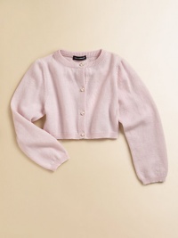 The luxury of pure cashmere with pearly buttons and a slightly cropped shape makes a pretty partner to her loveliest dresses.Ribbed crew necklineLong sleeves with ribbed cuffsButton placketRibbed hemCashmereHand washImported Please note: Number of buttons may vary depending on size ordered. The luxury of pure cashmere with pearly buttons and a slightly cropped shape makes a pretty partner to her loveliest dresses.Ribbed crew necklineLong sleeves with ribbed cuffsButton placketRibbed hemCashmereHand washImported Please note: Number of buttons may vary depending on size ordered.