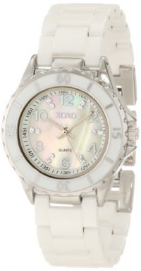 XOXO Women's XO2003 Swarovski Crystal Accented Silver-Tone White Ceramic Bracelet Watch XOXO Women's XO2003 Swarovski Crystal Accented Silver-Tone White Ceramic Bracelet Watch