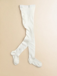 Soft knit tights with a pearly finish and TC adornment on the ankle.Elastic waistband85% cotton/13% polyamide/2% elastaneMachine washMade in France Soft knit tights with a pearly finish and TC adornment on the ankle.Elastic waistband85% cotton/13% polyamide/2% elastaneMachine washMade in France