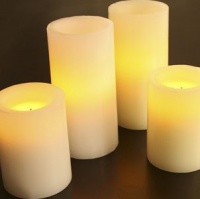 Flameless Battery Candle With Glowing wick by Candle Impressions 4 inch champagne Flameless Battery Candle With Glowing wick by Candle Impressions 4 inch champagne