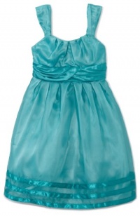 Ruby Rox Kids Girls 7-16 Organza Party Dress, Aqua, 8 Ruby Rox Kids Girls 7-16 Organza Party Dress, Aqua, 8