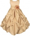 AMJ Dresses Inc Girls Gold Flower Girl Wedding Dress Sizes 2 to 10