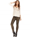 In a metallic fabric, these Free People textured skinny pants add a dose of stylish shine to your fall look!