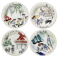 Joli Paris invites you to discover the charm of Paris and stroll through the streets, the cafes, the monuments, and boutiques. Each piece is decorated with a vibrant sketch that brings to life the people, places, fashion, and energy of Paris. Dishwasher and microwave safe (for reheating only).