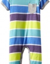 Splendid Littles Baby-Boys Newborn Del Mar Stripe Romper, Shred, 3-6 Months