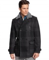 Load up on style this season with this modern peacoat from INC International Concepts.