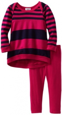 Splendid Littles Baby-girls Newborn Cambridge Mixed Stripe Tunic Set, Raspberry, 6-12 Months