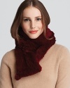 Treat yourself to Surell's lavish rabbit fur scarf in fun fashion colors-a must-have winter accessory.