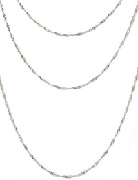 Sterling Silver Singapore Chain Necklace Set (1.40mm ), 18, 20, 24 Sterling Silver Singapore Chain Necklace Set (1.40mm ), 18, 20, 24