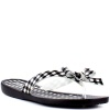 Guess Women's Tutu5 Thong Sandal,Black Gingham,8 M US