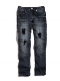 GUESS Kids Girls Daredevil Skinny Jeans With Sequins, MEDIUM STONE (7) GUESS Kids Girls Daredevil Skinny Jeans With Sequins, MEDIUM STONE (7)